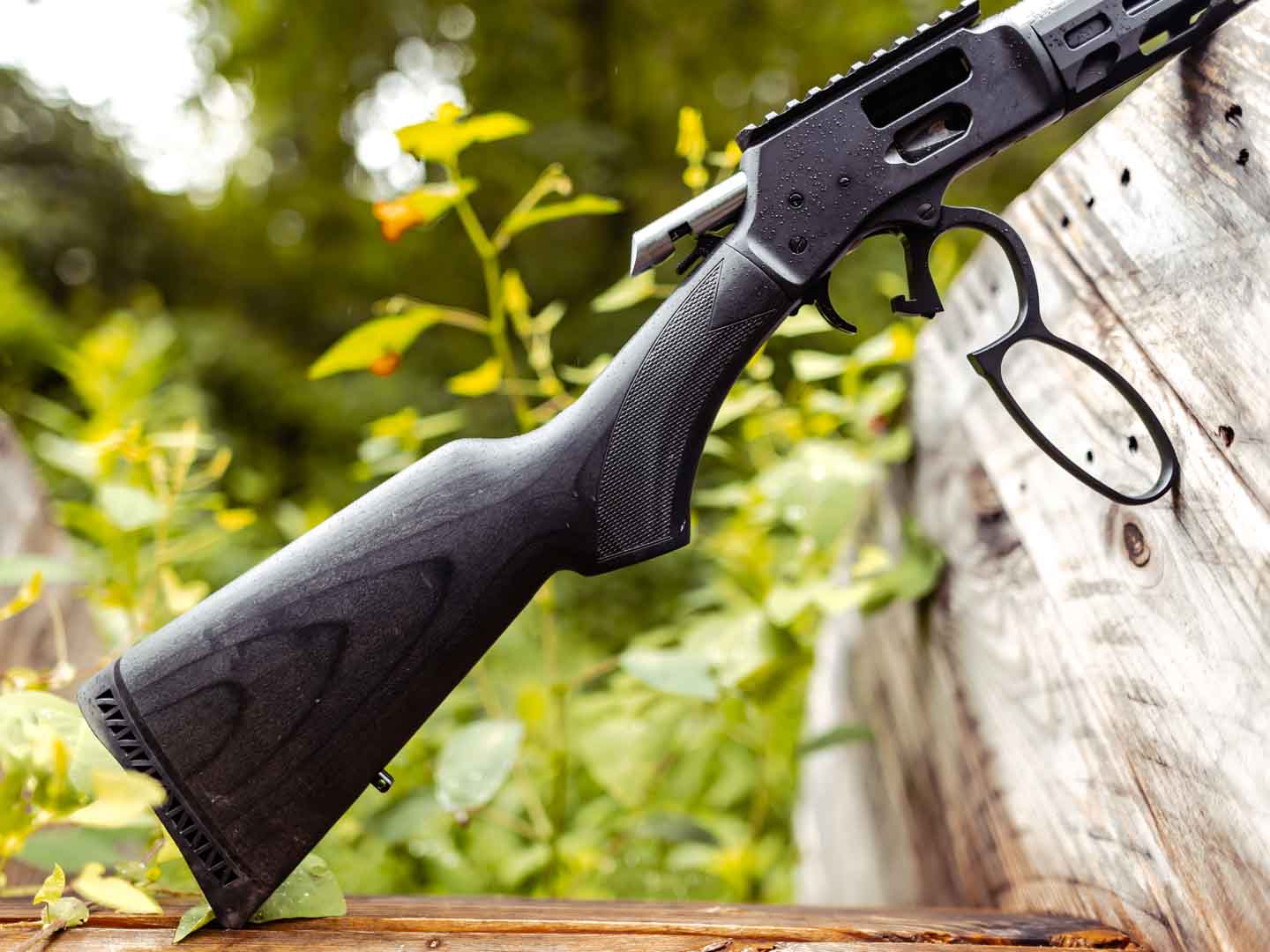 Henry SPD 375 Magnum Rifle with a wooden stock