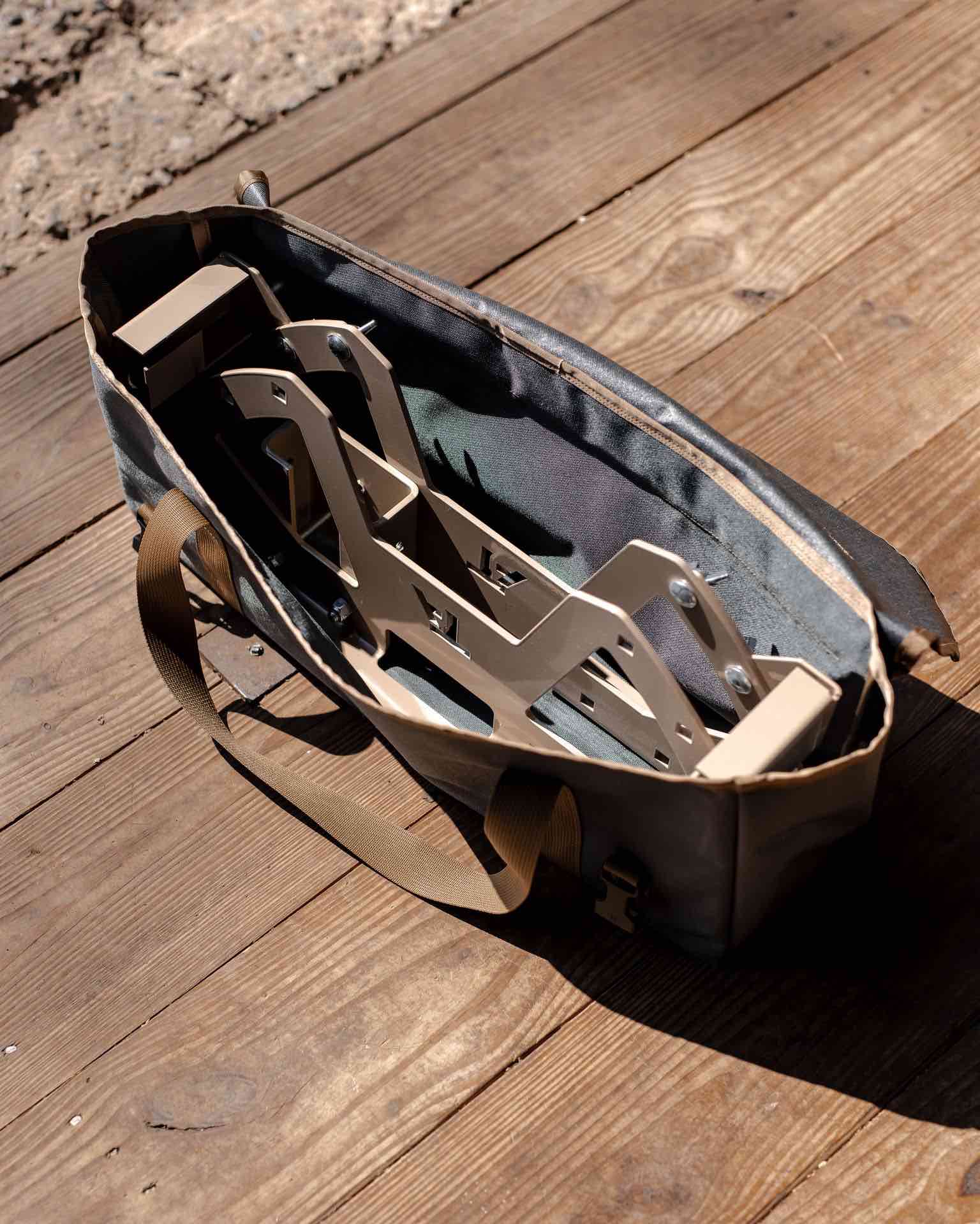 Steel Target Base placed into a bag to keep from rusting