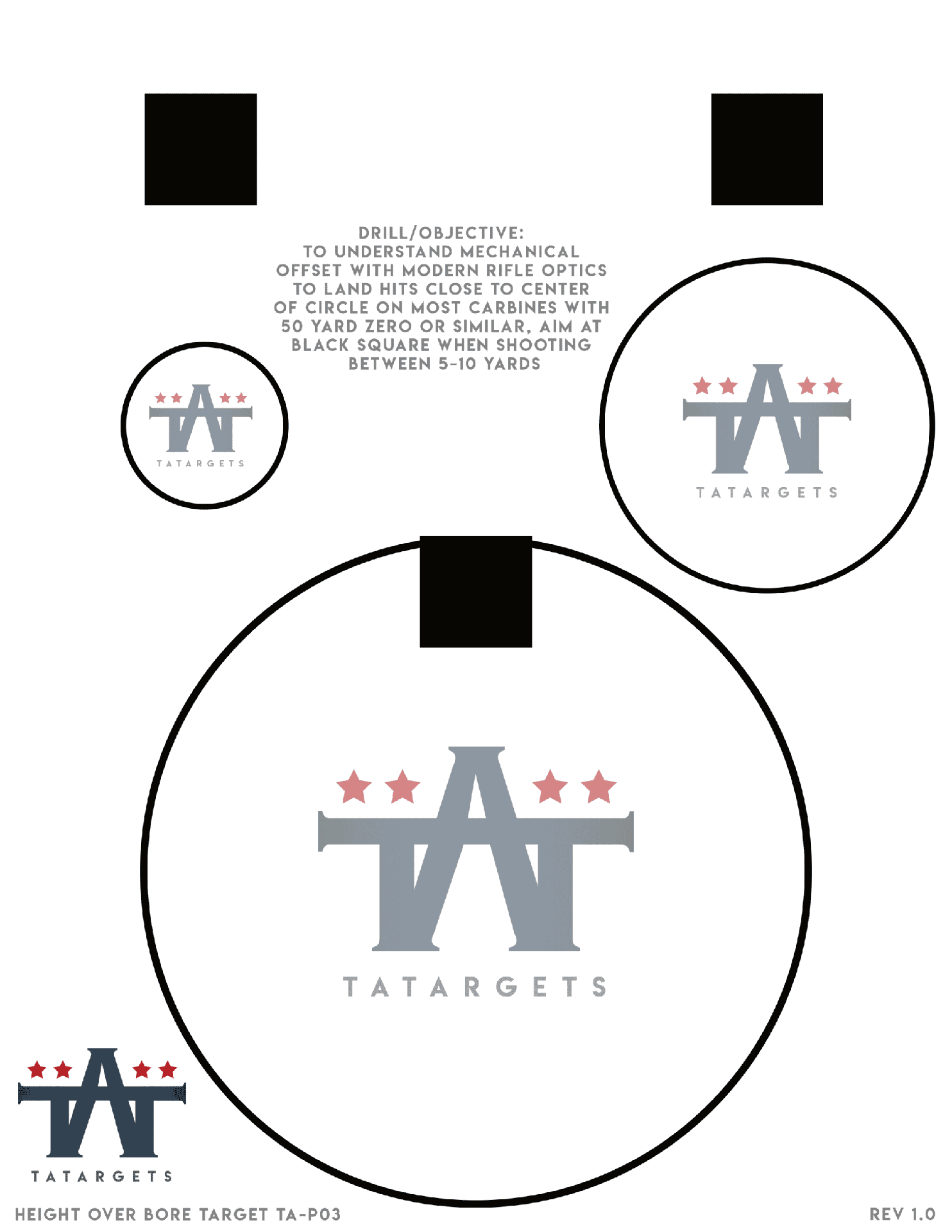 Free Rifle Training - AR15 Paper Target