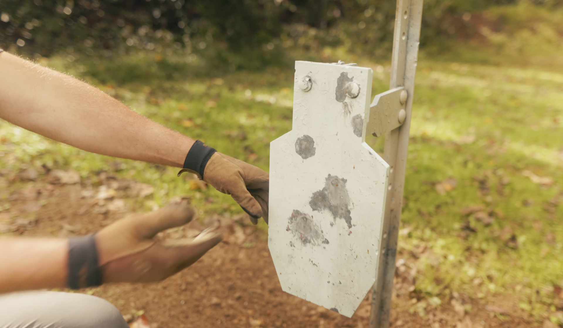1/2" AR550 Steel Target (MINI ADAP) shot by slugs.
