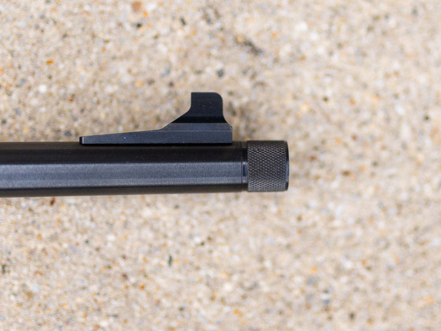 Threaded barrel protector and that ultra-tall front sight.