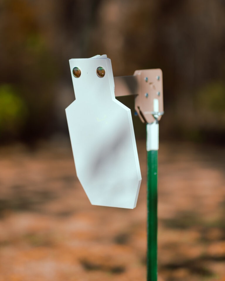 T-Post Steel Target Hangers and reduced C Zone AR550 A-DAP Target Plate. 