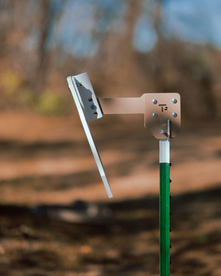 Side view of reduced C Zone AR550 A-DAP Target Plate and adjustable lean angle. 