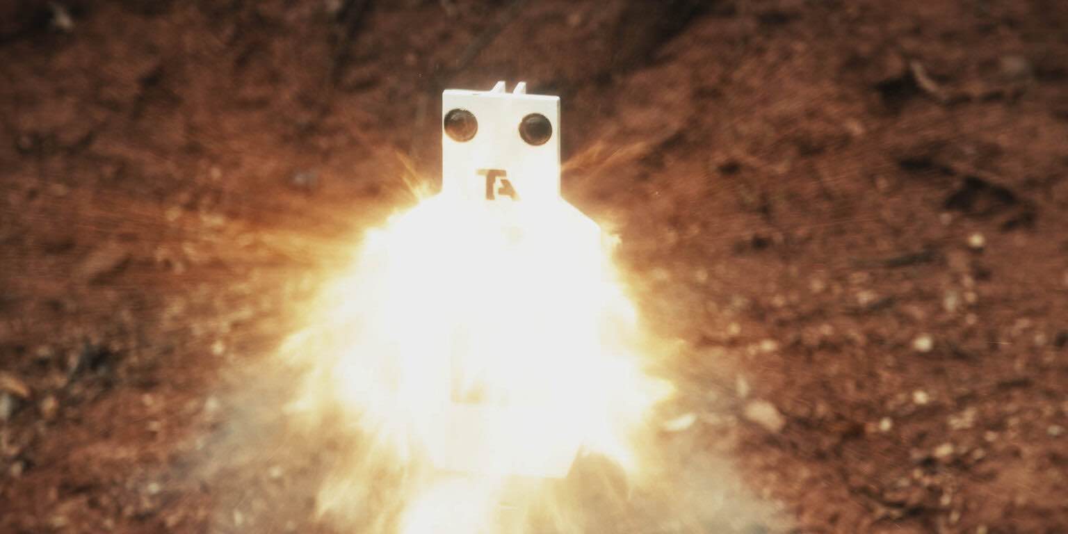 Here is the armor piercing incendiary at the moment of impact. Check out that crazy explosion.