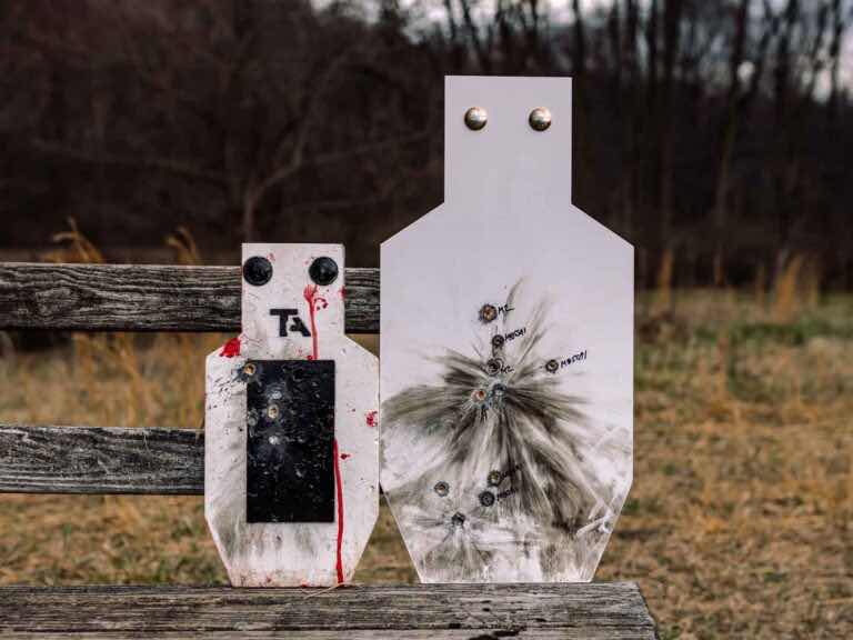 Reduced C Zone AR550 Target beside C Zone Target