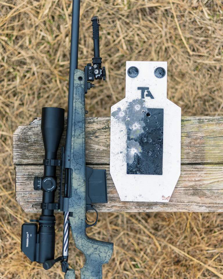 Bergara resting beside a MINI A-DAP target plate