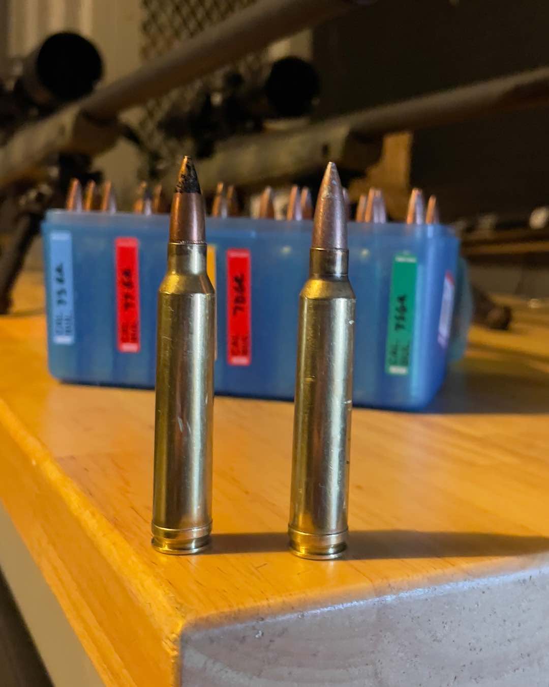 M2 Armor Piercing loaded into federal 300WM cases