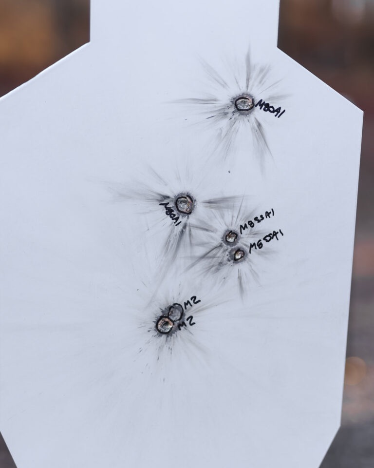 AR550 3/8" Steel Target with impressions