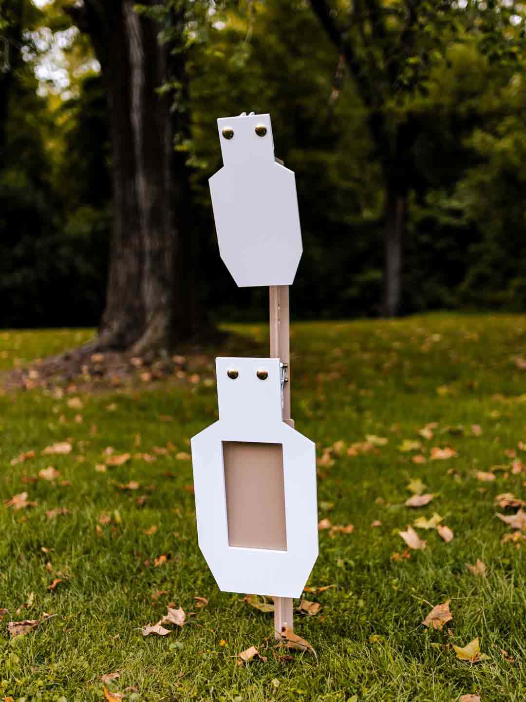 Exodus AR550 Steel Target on Armored T-Post