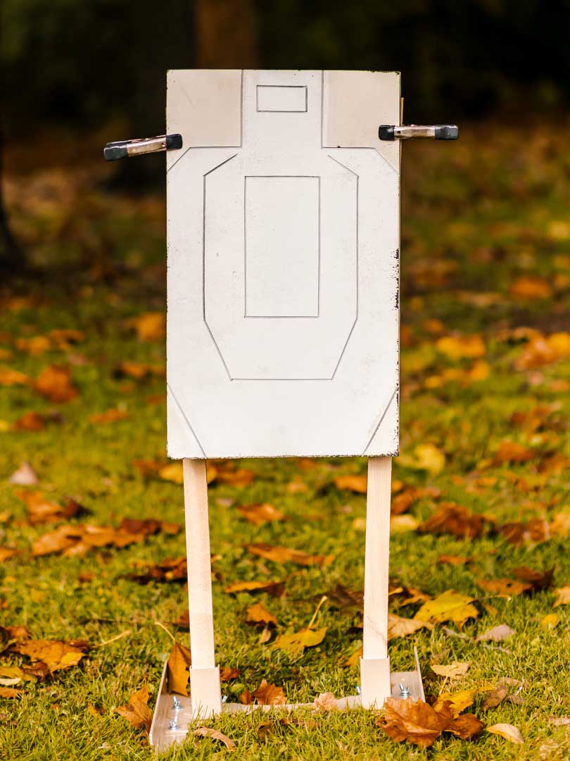 USPSA Infinity Target USPSA Self Healing Rubber Target on a TA Targets Base