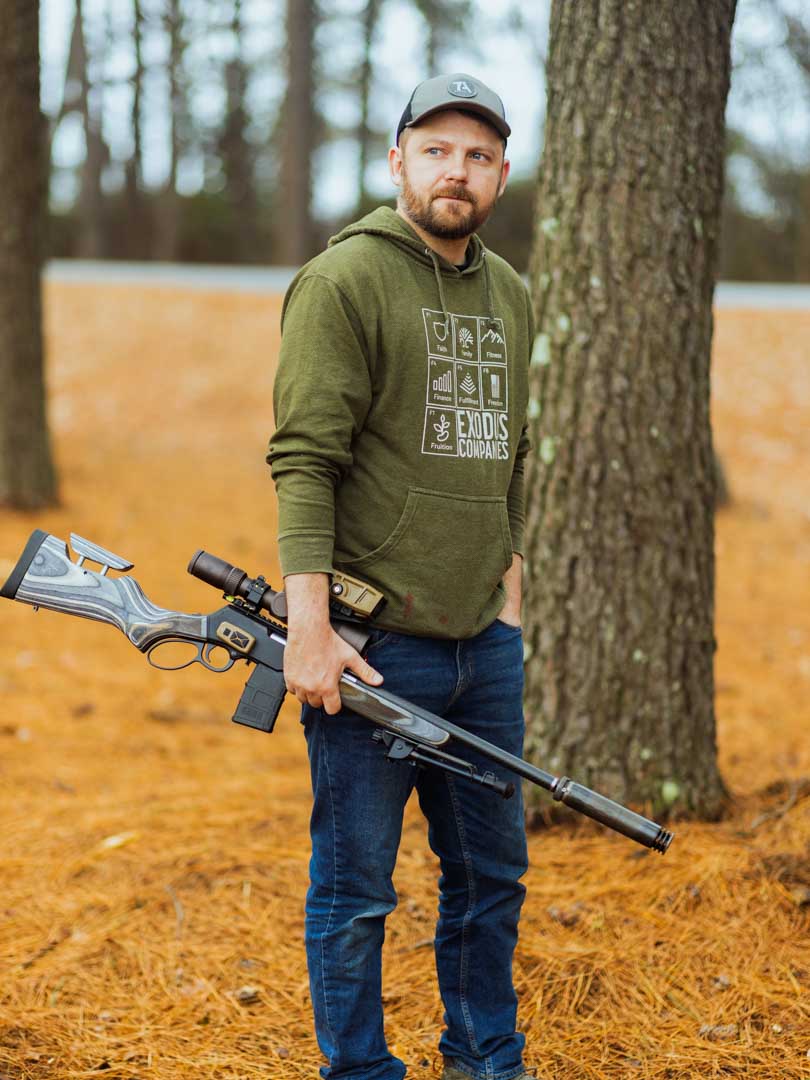 Jared with his Henry Lever Action Rifle