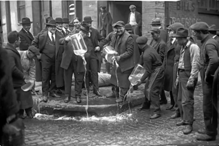 Dumping Liquor During the Prohibition