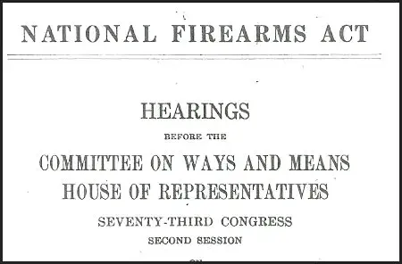 National Firearms Act National Firearms Act