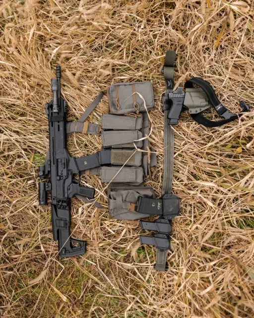 Rifle, Pistol, and Chest set up