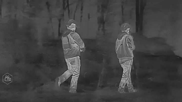 Thermal Scope finding two people in the woods