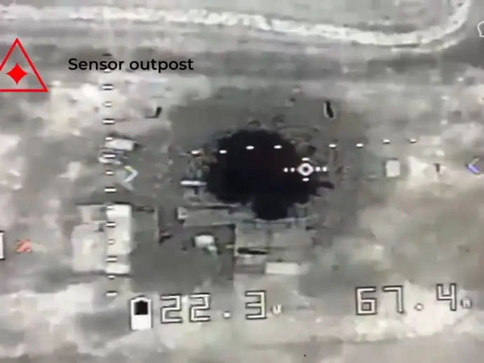 USA drones sky view on a attack USA drones sky view on a attack