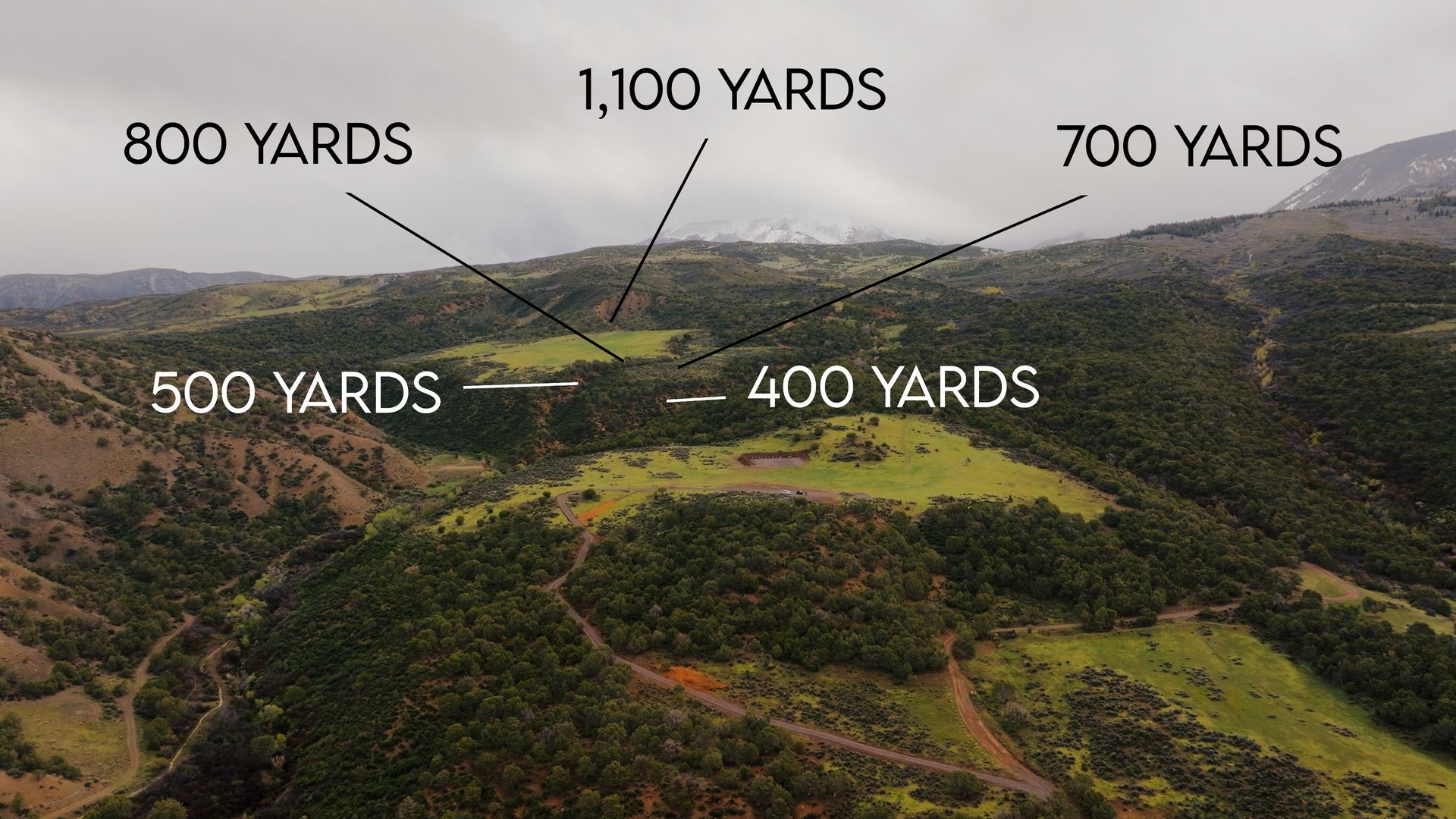 Map of the Precision Rifle Range A Precision Rifle Range that is 400 yards to 1,100 yards