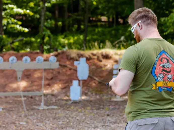 Reloading Pistol during Range Day Reloading Pistol during Range Day