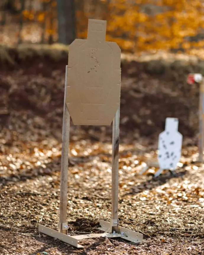 USPSA Cardboard Targets on a Cardboard Base