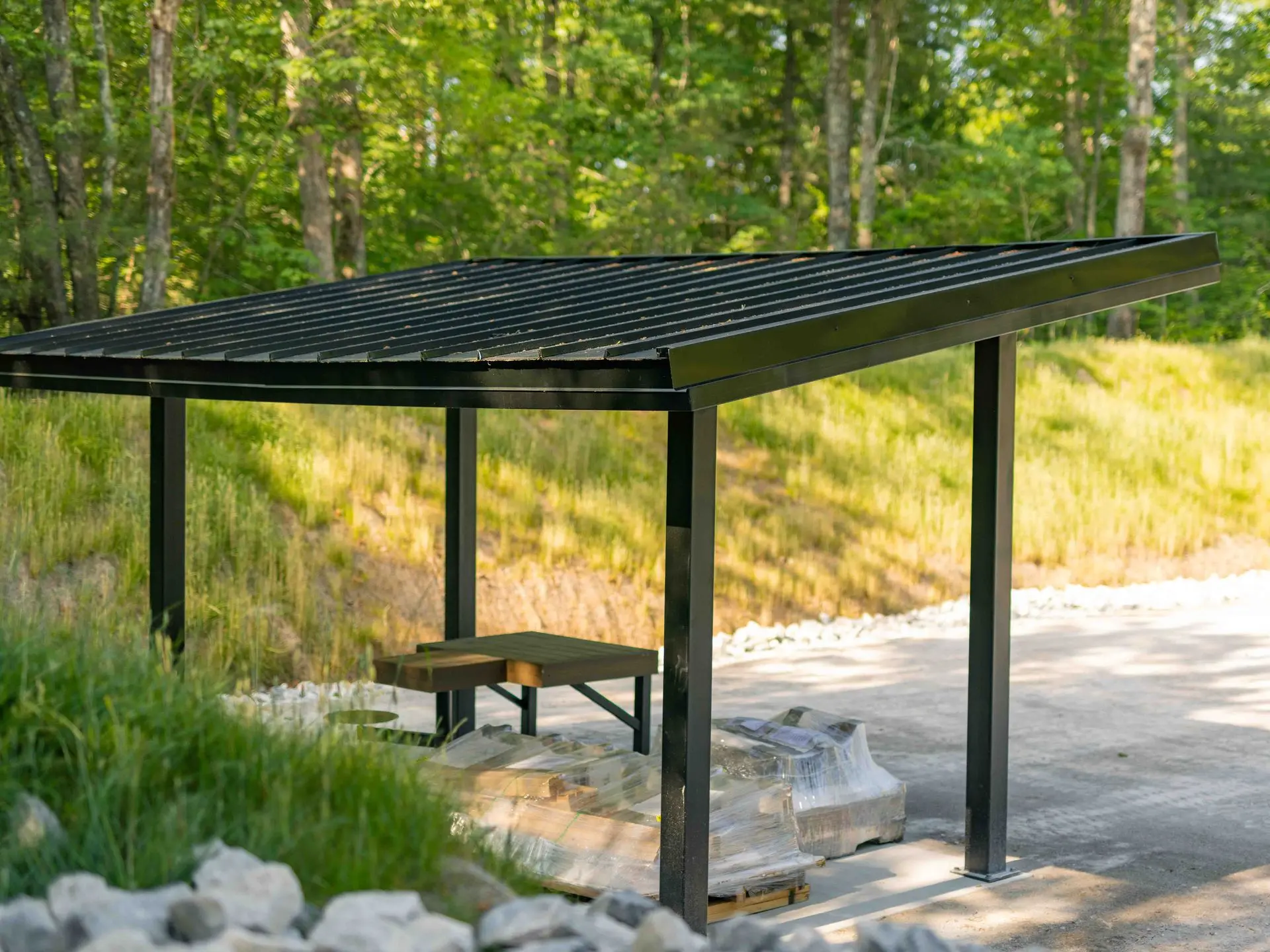 pavilion for shooting range Shooting pavilion at private range