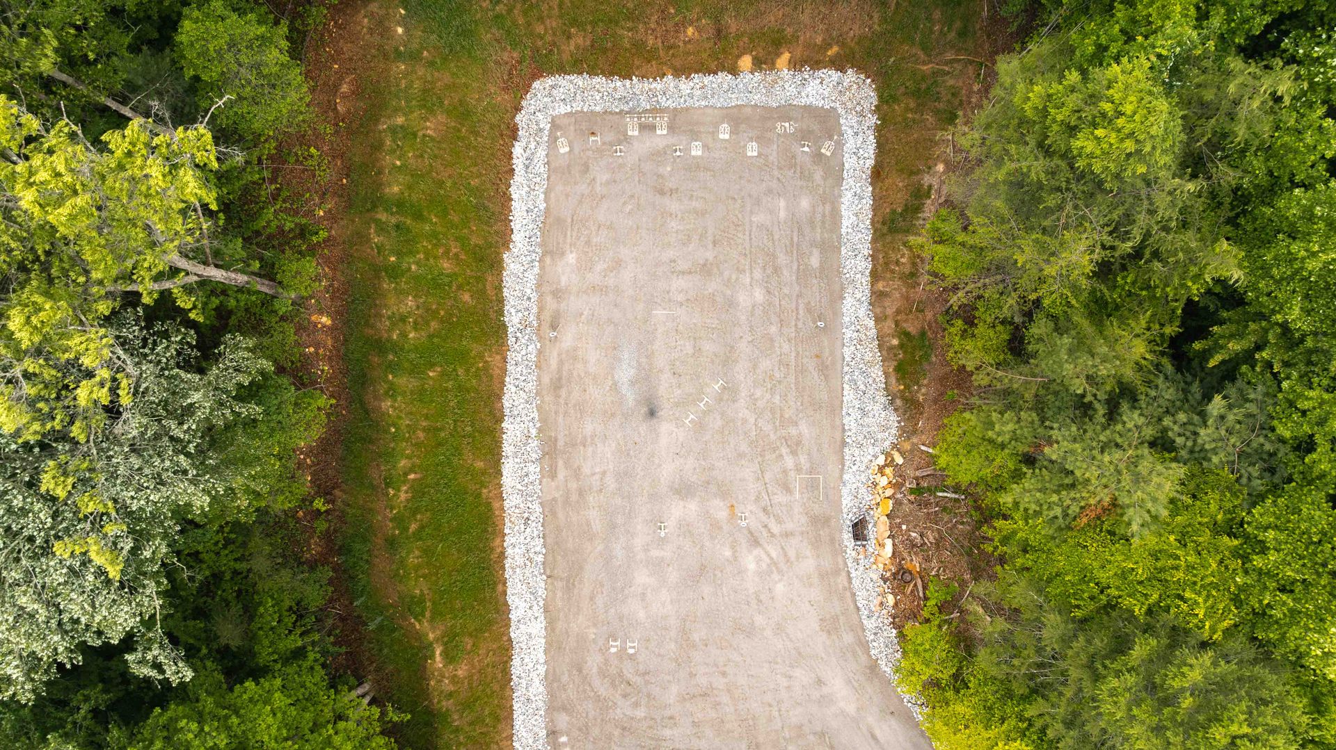 Overhead shot of shooting range Tennessee Shooting Range Layout