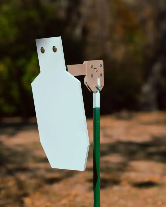 AR550 C Zone Target Plate on a T-Post Mount