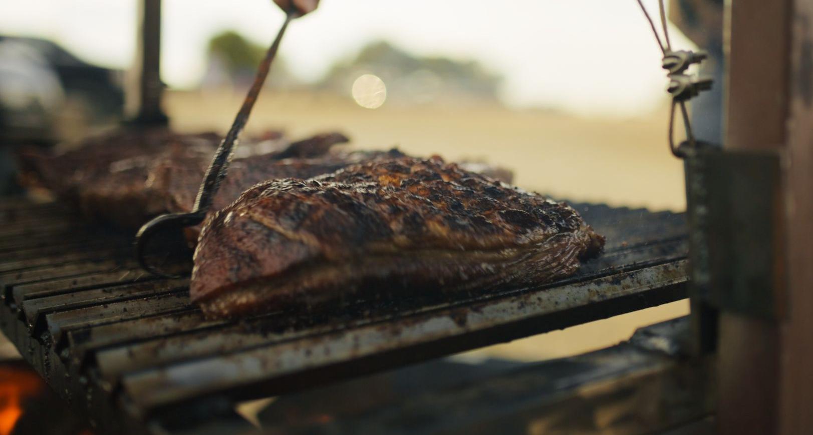 Grilling and smoking food at Cowboy Capital Ventures opening day