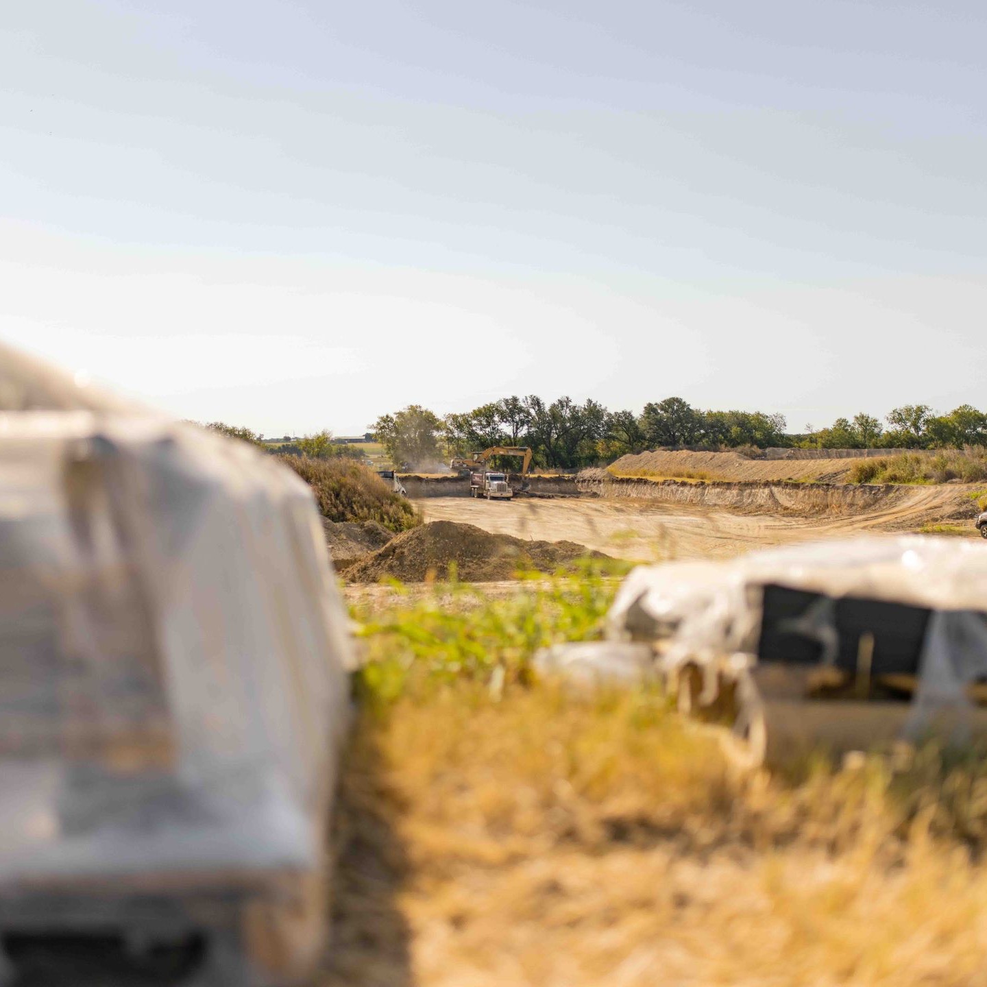 Longing Trucks with dirt at the shooting range