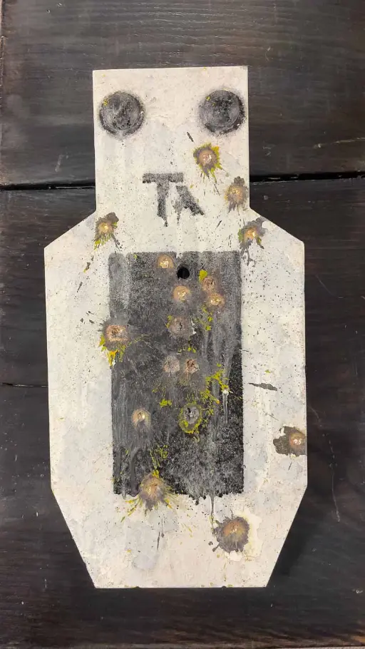 plate after the testing. No pass throughs, no significant damage.