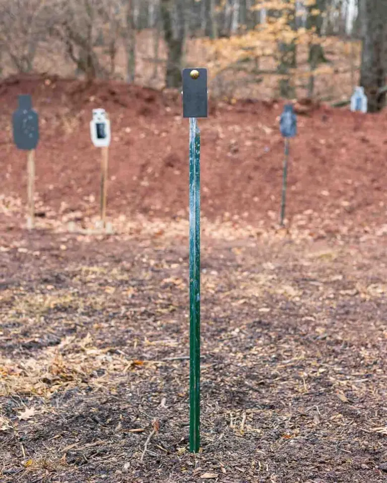 AR500 Steel Target on a T-Post System