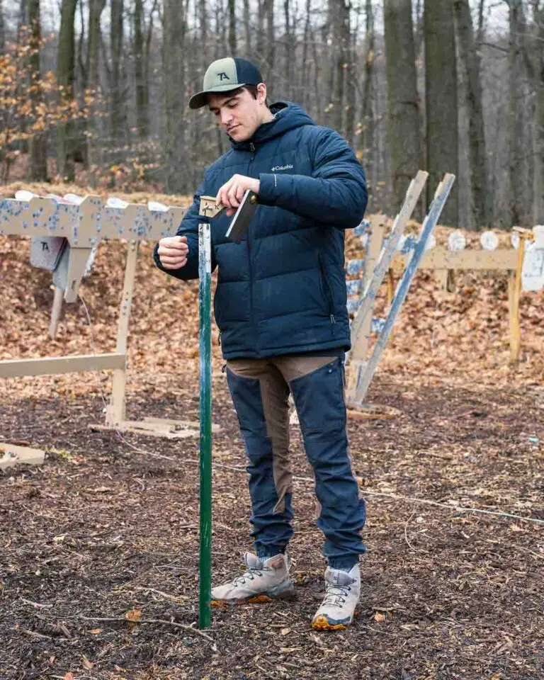 Mounting a AR500 steel gong on a T-Post Mount