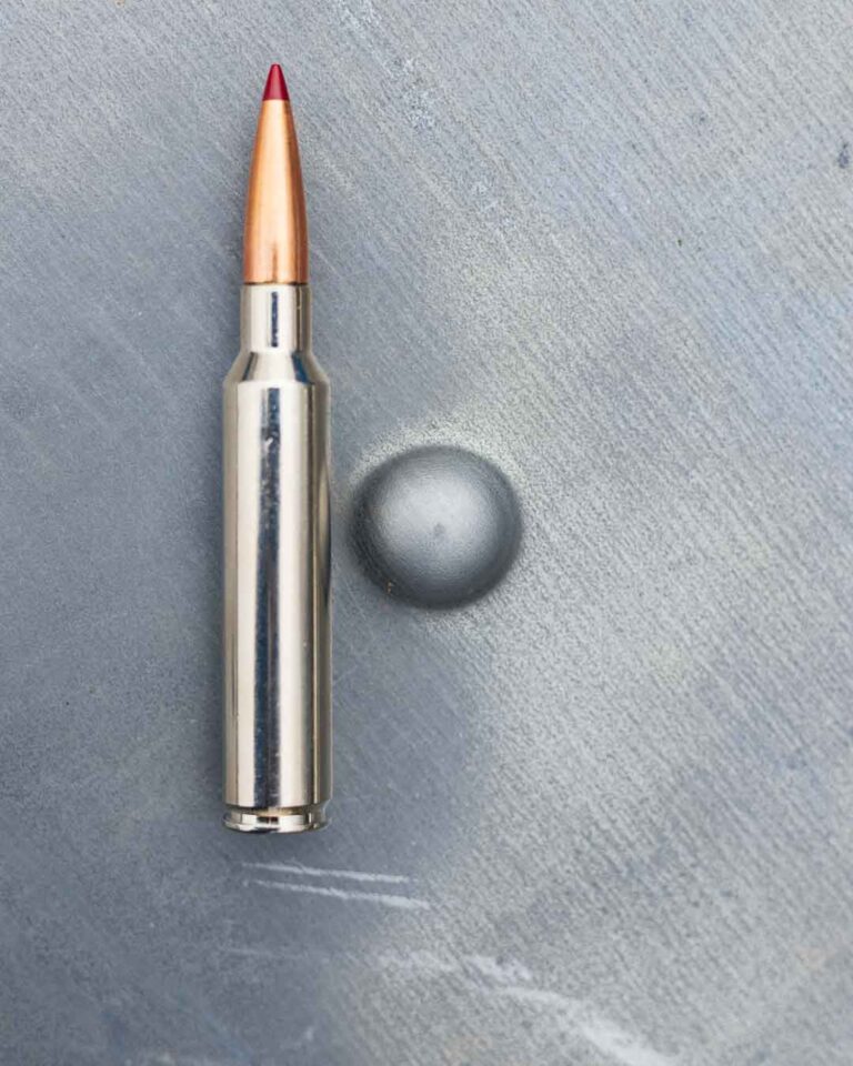 Bullet stuck in the mild steel target Bullet stuck in the mild steel target