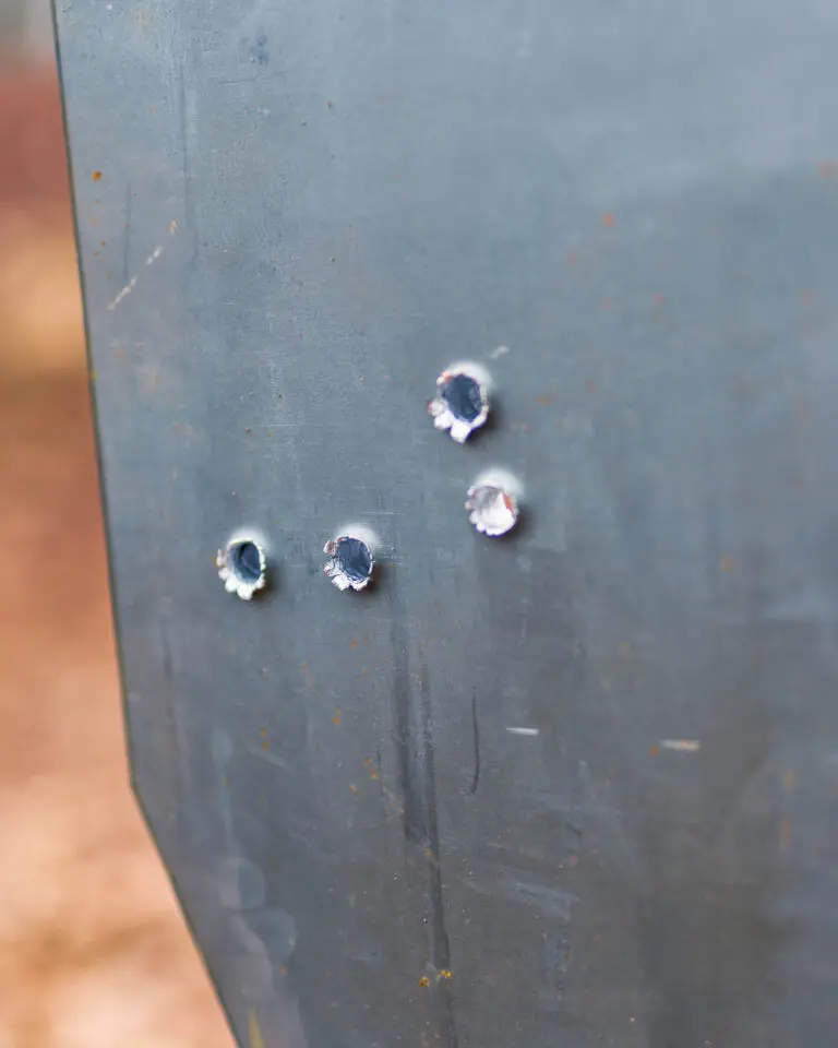 Holes in the Mild Steel Targets