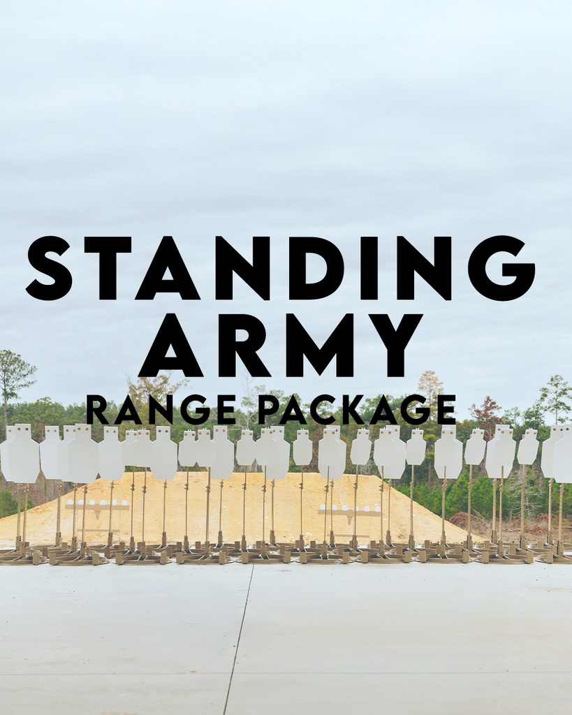 Standing Army Silhouette Target Range Package